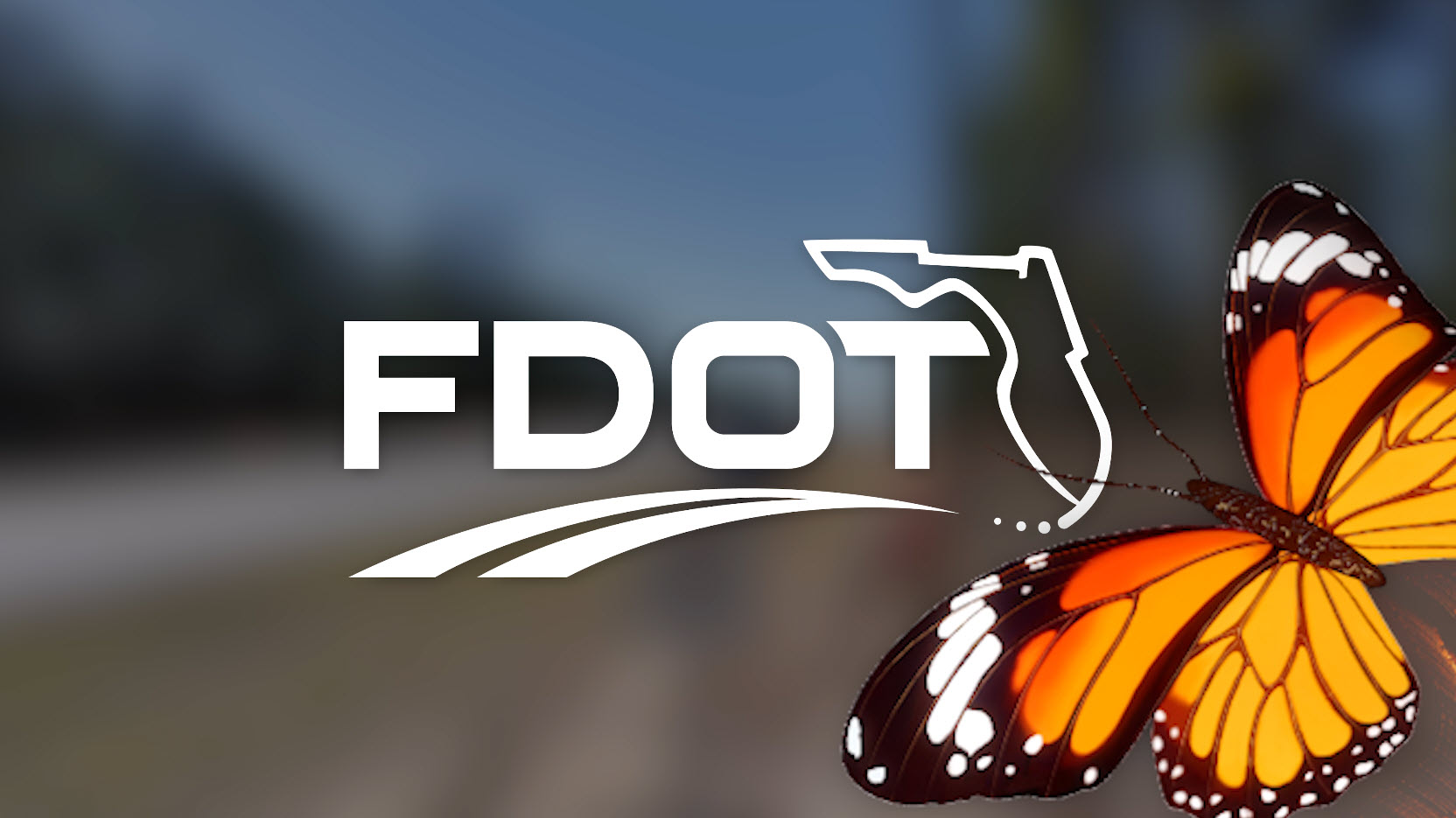 FDOT Logo and Monarch Butterfly