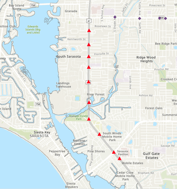 US 41 FRAME Locations