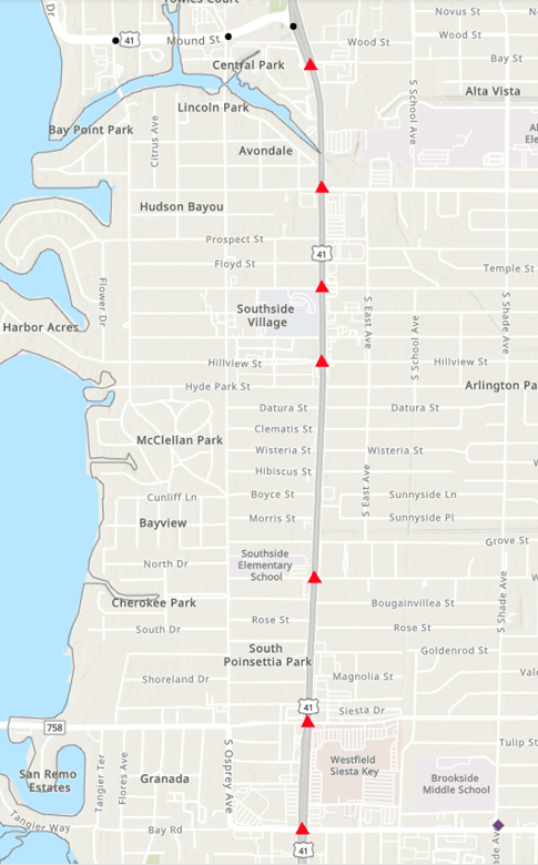 US 41 FRAME Locations