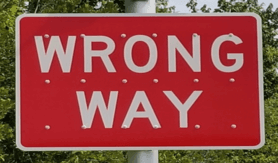 Wrong way driving card