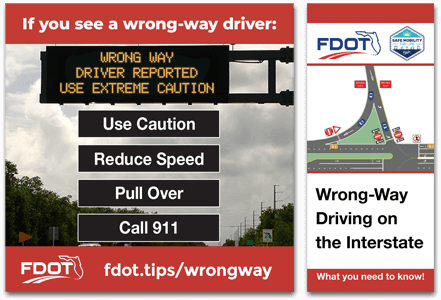 follow steps when seeing wrong way driver
