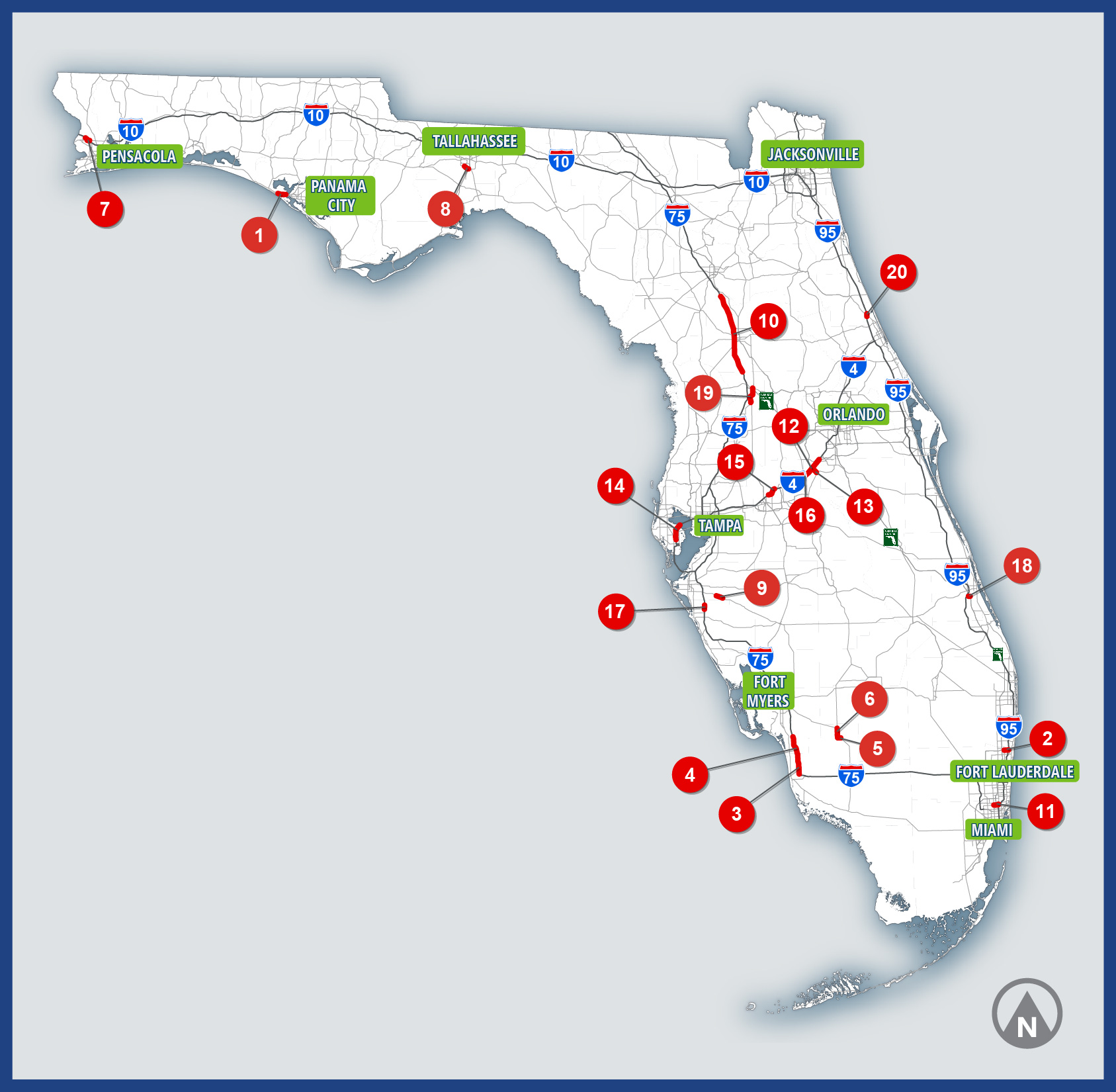 Congestion Relief Projects Map