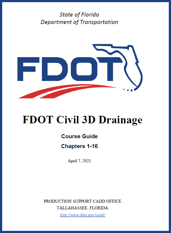 FDOT C3D Drainage cover page
