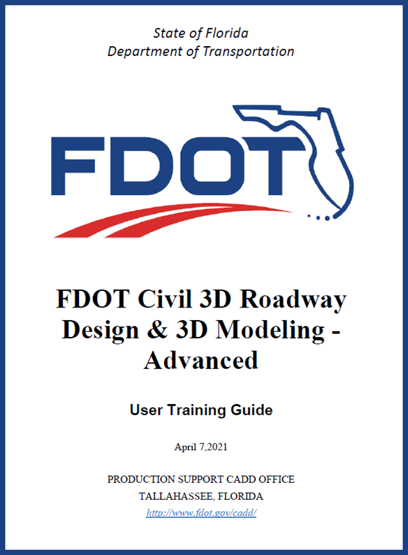 FDOT C3D Roadway Design Cover