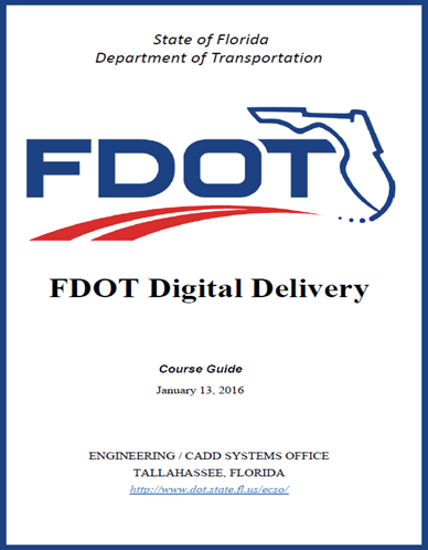 FDOT Digital Delivery cover page.