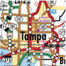 Vicinity map of Tampa, Florida