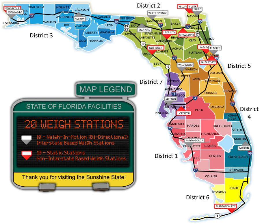 Weigh Stations Map