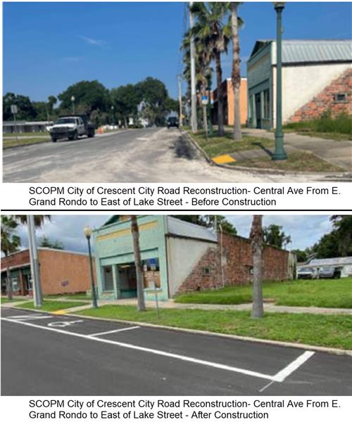 SCOPM City of Crescent City Road Constuction Before and After