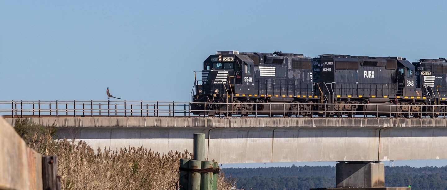 FGA train on bridge
