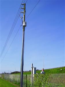 Power company aerial transformer site