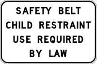 Child Restraint required by law