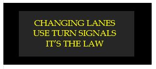 changing lanes use turn signals its the law