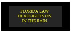 florida law headlights on in the rain
