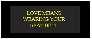 love means wearing your seat belt