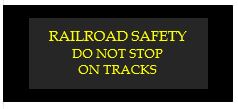 railroad safety do not stop on tracks