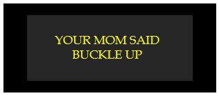 your mom said buckle up