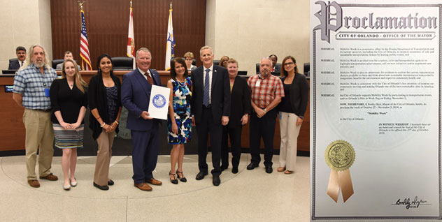 Mobility Week Proclamation Team Orlando