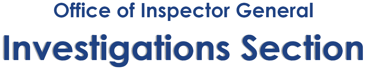 OIG Investigations Section header