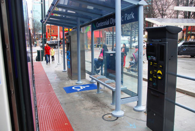 Photo of streetcar stop shelter