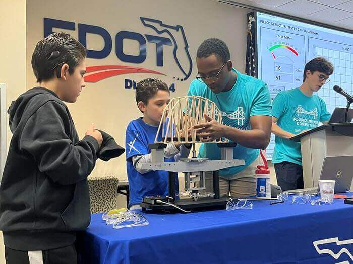 Students participate in the 2025 Florida Bridge Competition