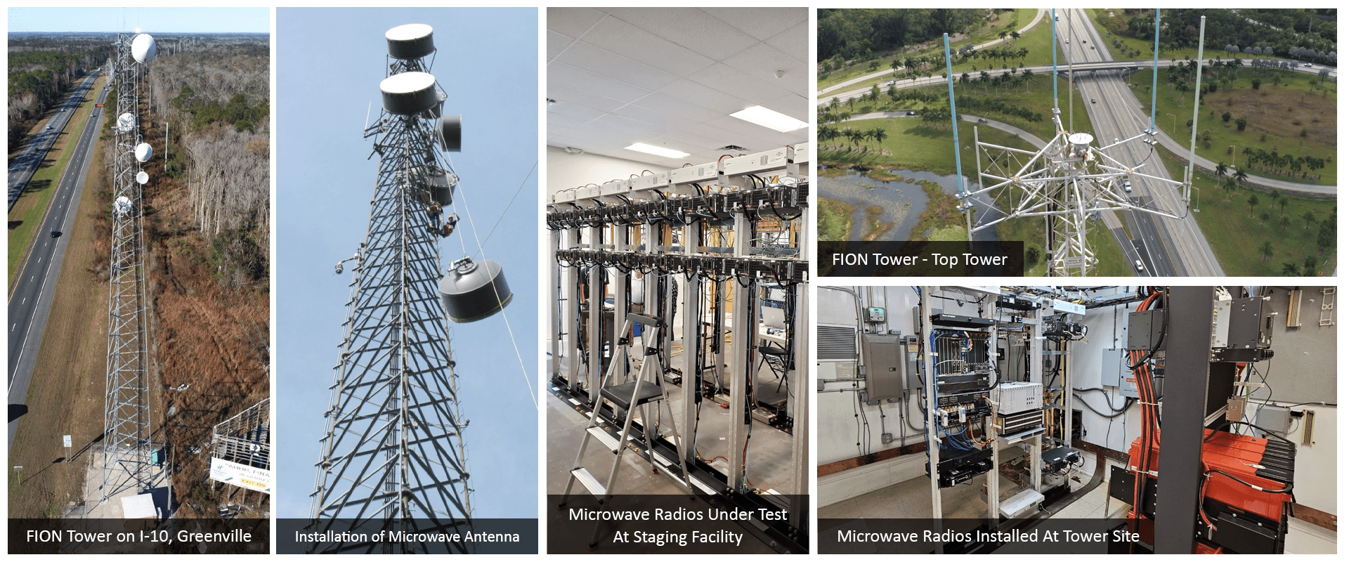 statewide microwave system collage
